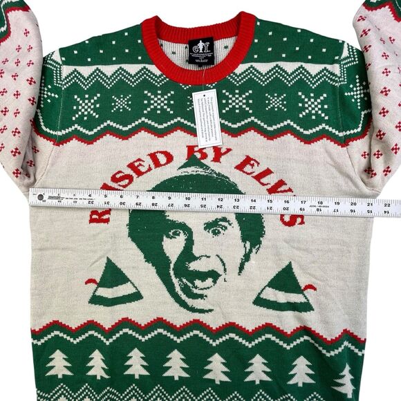 Elf Movie Ugly Christmas Sweater Size Large Will Ferrel Buddy Raised By Elves - Picture 10 of 12